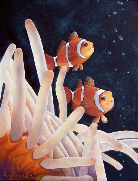 Anemonenfische - Aquarell